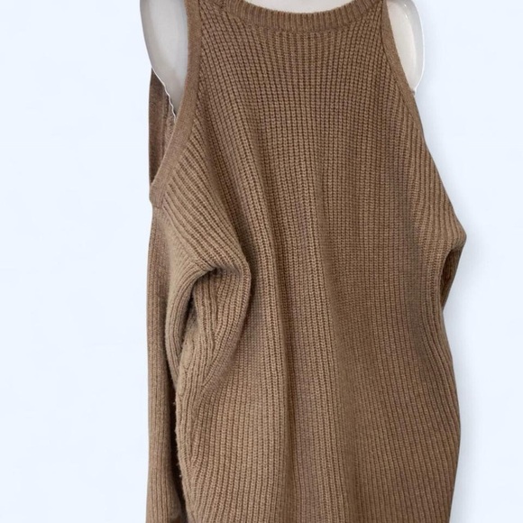 Express Open Shoulder Tan Sweater S - Picture 3 of 5